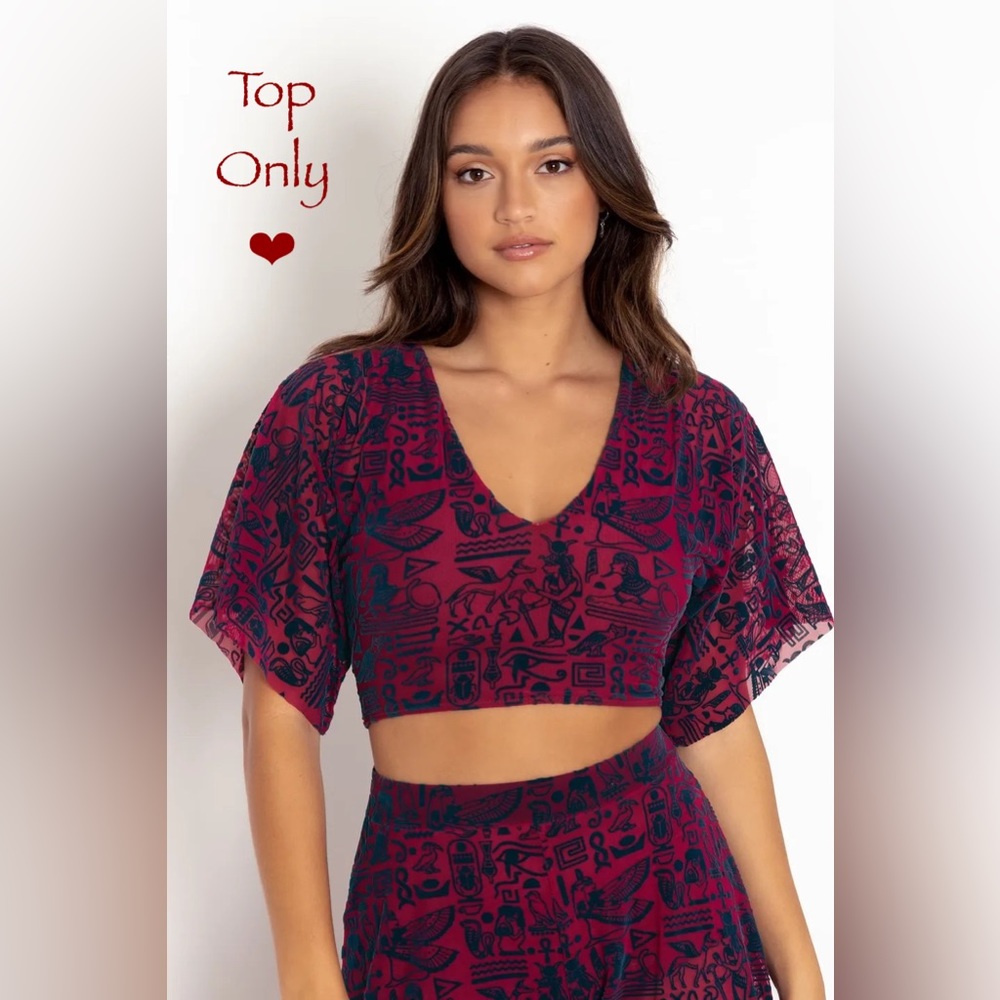 BLACKMILK Hieroglyphics Jewel Sheer KIMONO TIE TOP!